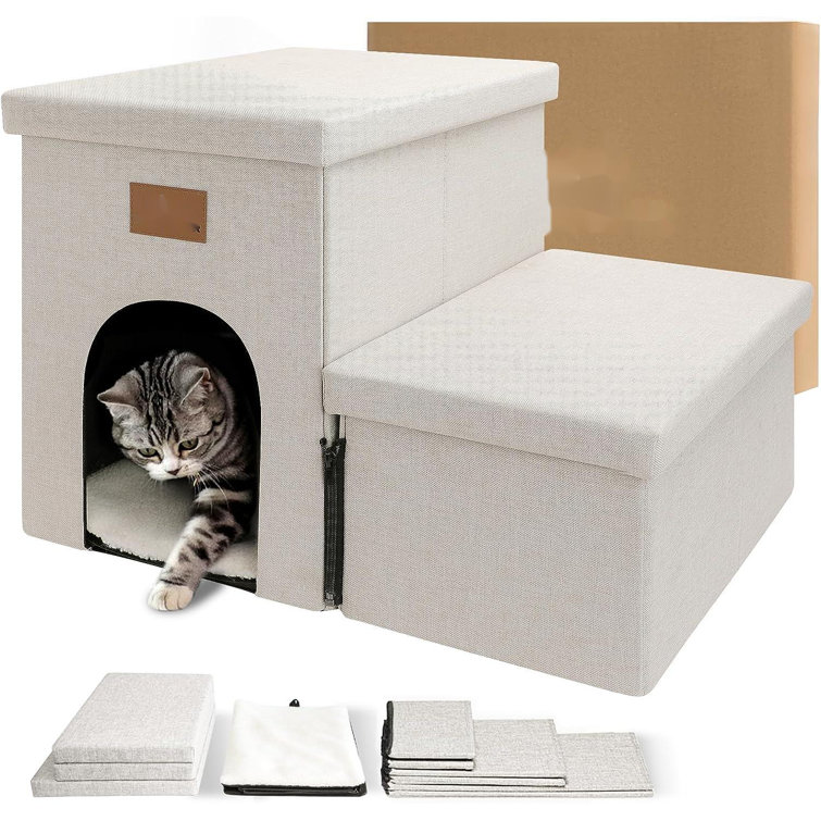 Tucker Murphy Pet Dog Stairs Dog Steps For High Beds Foldable
